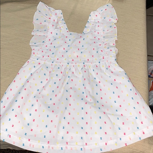 Girls 12 months dress and denim vest - Picture 4 of 8